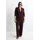 Mango straight regular waist broek donkerrood