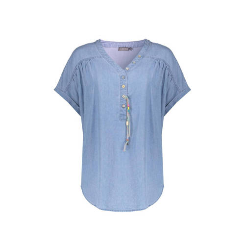 Geisha top light blue denim afbeelding