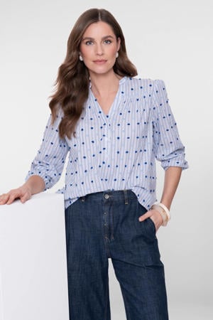 gestreepte top blauw