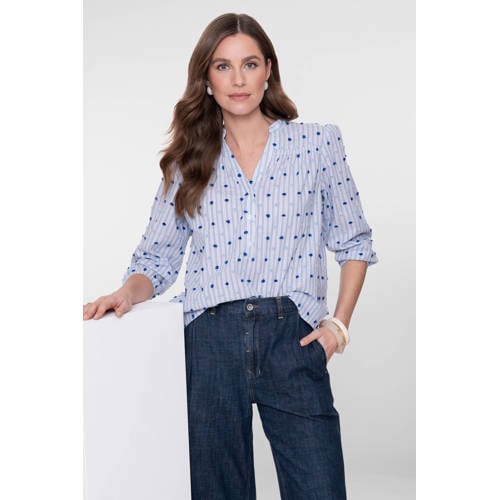 Geisha gestreepte top blauw afbeelding