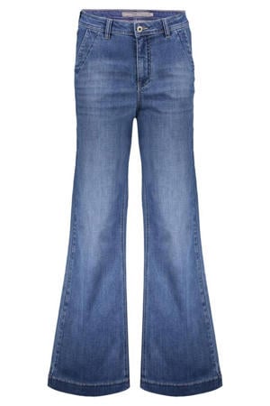 flared jeans dark blue denim