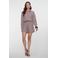 Geisha straight high waist gestreepte casual short donkerrood