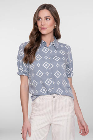 blouse blauw