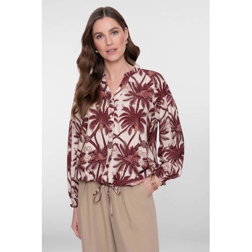 Geisha blouse donkerrood afbeelding