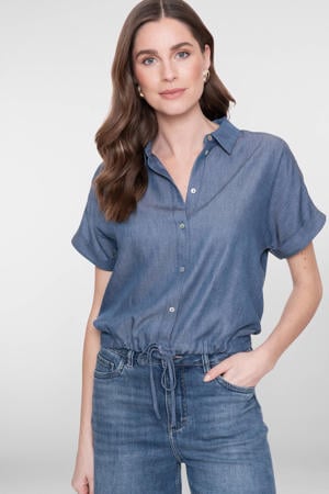 blouse blauw
