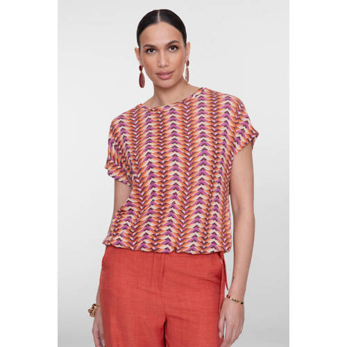 Geisha top oranje gebreid afbeelding