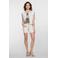 Geisha denim regular high waist short ecru