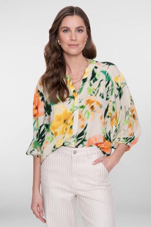 gebloemde blouse multi