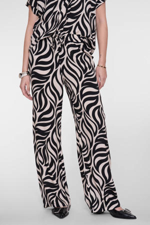 regular waist casual broek zwart