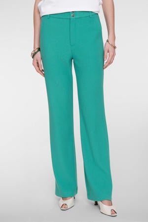 straight high waist broek groen