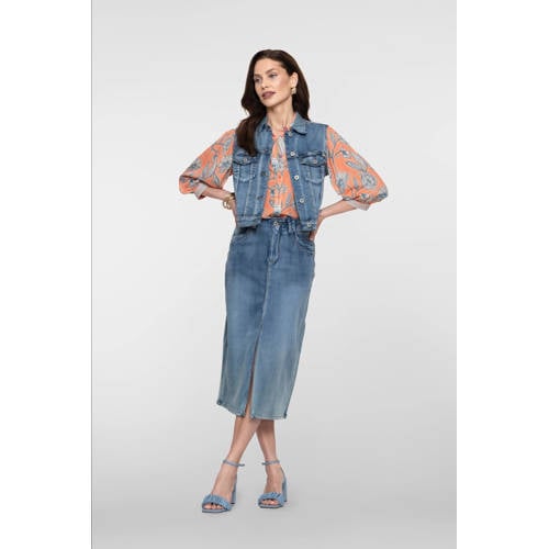 Geisha denim spijkerrok medium blue denim afbeelding