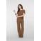 Geisha wide leg high waist broek bruin