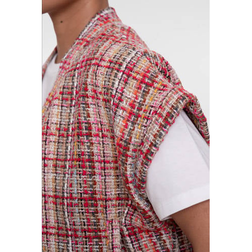 Geisha geruit gilet rood afbeelding