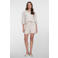 Geisha regular waist casual short met krijtstreep beige