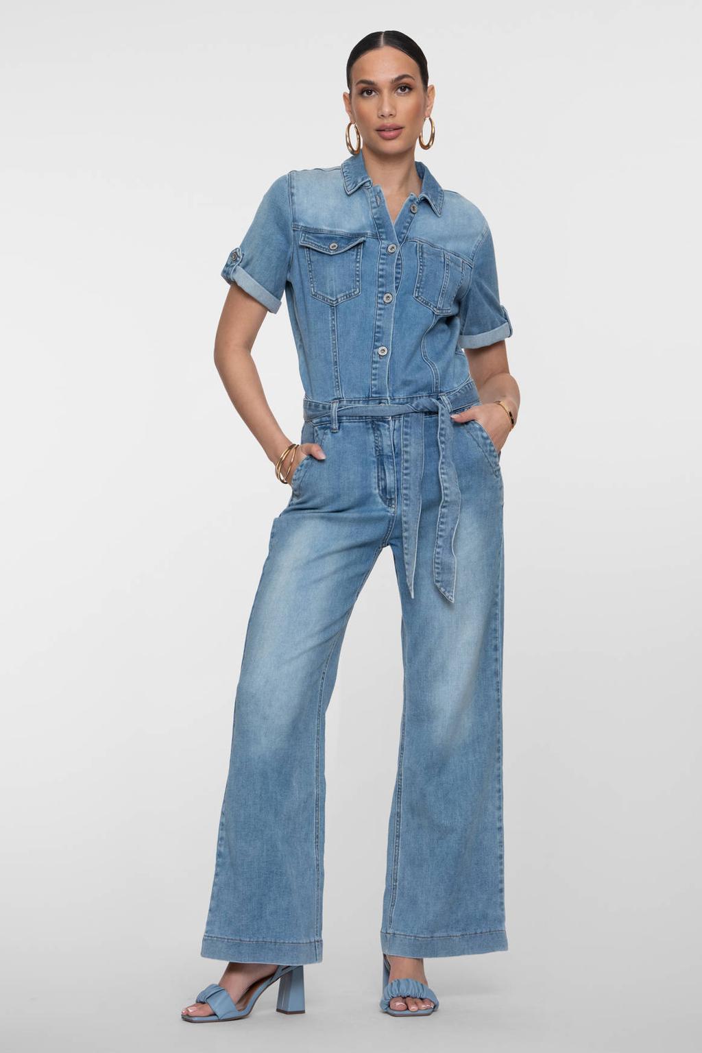 Geisha jumpsuit medium blue denim