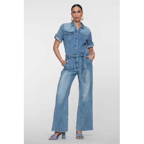 Geisha jumpsuit medium blue denim afbeelding