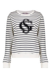 thumbnail: Geisha gestreepte sweater marineblauw