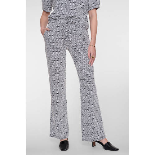 Geisha high waist flared broek donkerblauw afbeelding