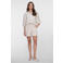 Geisha blouse met krijtstreep beige
