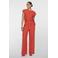 Geisha straight high waist broek koraalrood