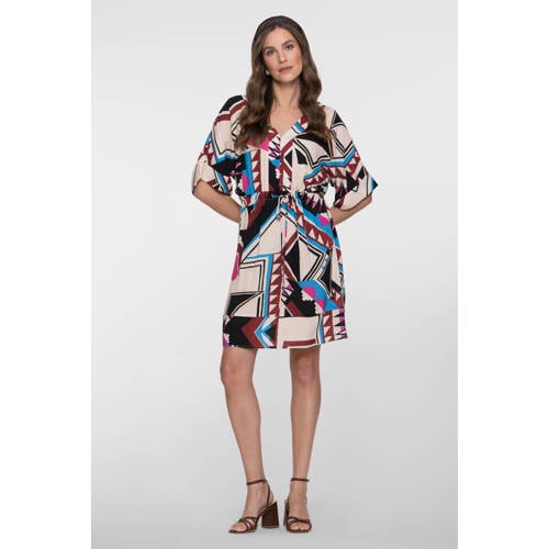 Geisha midi jurk multi afbeelding