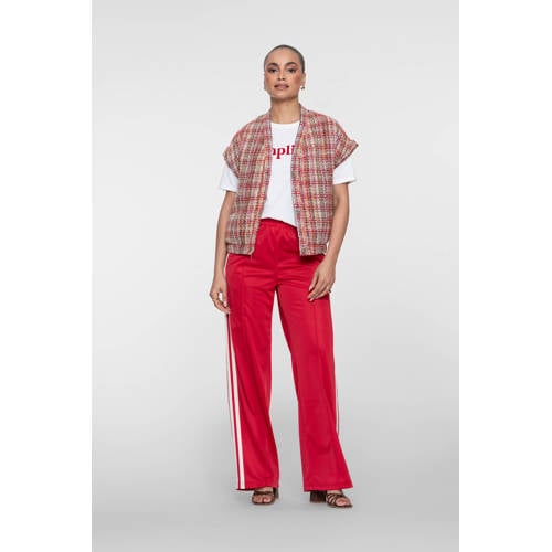 Geisha wide leg regular waist broek rood afbeelding