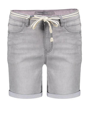 slim regular waist short grey denim