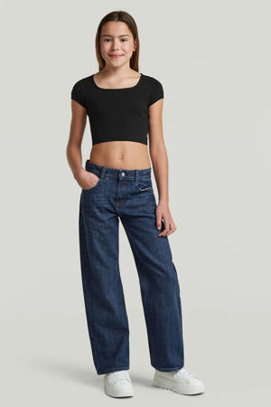 T-shirt zwart rib gebreid