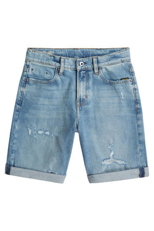 denim regular waist short light blue denim