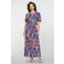 Geisha gebloemde maxi rok blauw