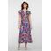 Geisha gebloemde midi jurk multi