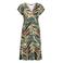 Geisha zomerjurk met overslag detail - groen