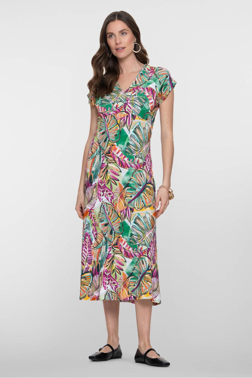 Geisha zomerjurk groen