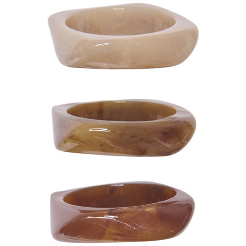 ONLY armband ONLINGRID - set van 3 bruin/beige afbeelding