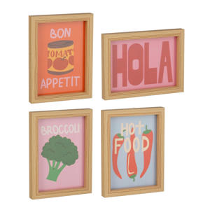 wanddecoratie (set van 4) (13.5x20.5 cm)