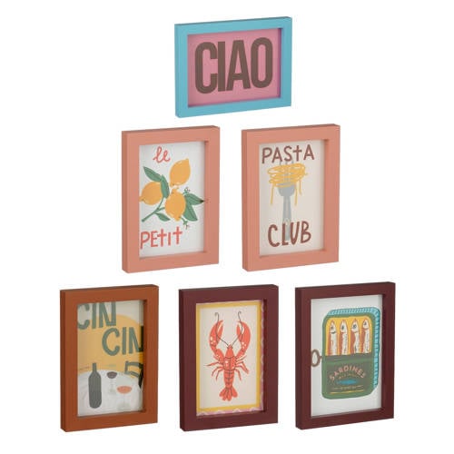 Mica Decorations wanddecoratie (set van 6) (18x25 cm) afbeelding