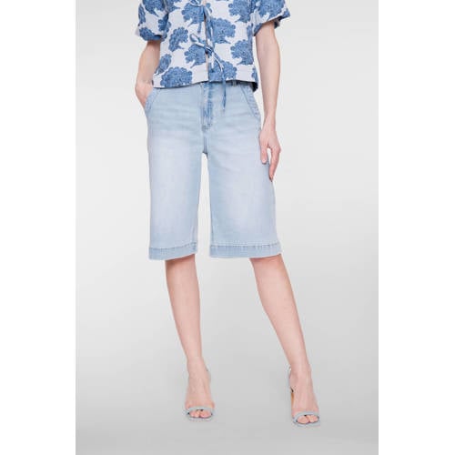 Geisha regular waist broek light blue denim