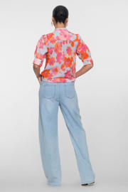 thumbnail: Geisha high waist wide leg jeans light blue denim