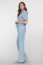 thumbnail: Geisha high waist wide leg jeans light blue denim