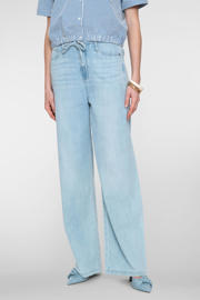 thumbnail: Geisha high waist wide leg jeans light blue denim