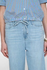 thumbnail: Geisha high waist wide leg jeans light blue denim
