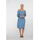 Geisha off shoulder jurk medium blue denim