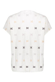 thumbnail: Geisha gebloemde blouse wit