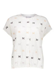 thumbnail: Geisha gebloemde blouse wit