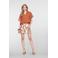 Geisha baggy regular waist casual short bruin