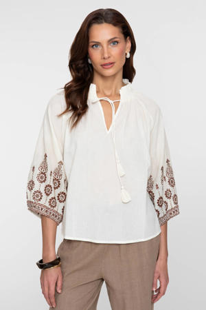 blousetop broderie ecru