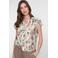 Geisha rechtvallend dip-dye blouse - ecru