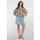 Geisha high waist denim short light blue denim
