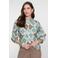 Geisha blouse met print - lichtblauw