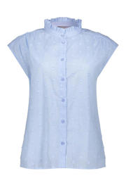 thumbnail: Geisha blouse met textuur blauw